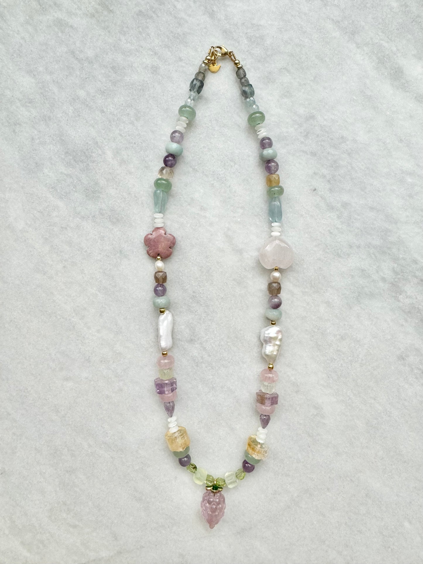 Rainbow Gemstone Tutti Frutti Necklace