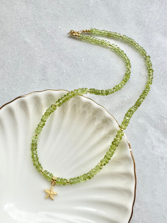 Peridot Starshine Necklace / Gold Vermeil