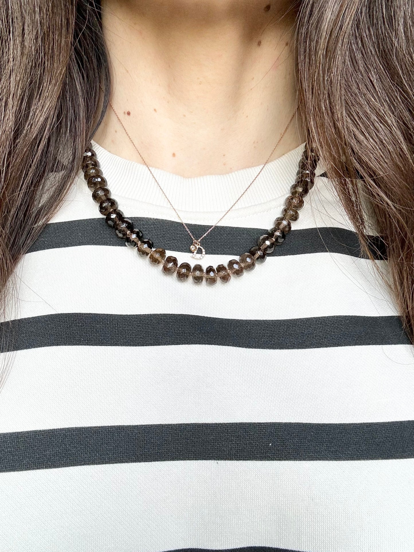 Smoky Quartz Hand Knotted Necklace