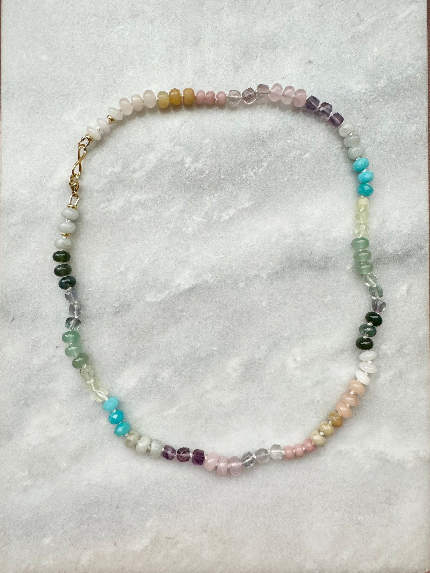 Rainbow Spectrum Hand Knotted Necklace