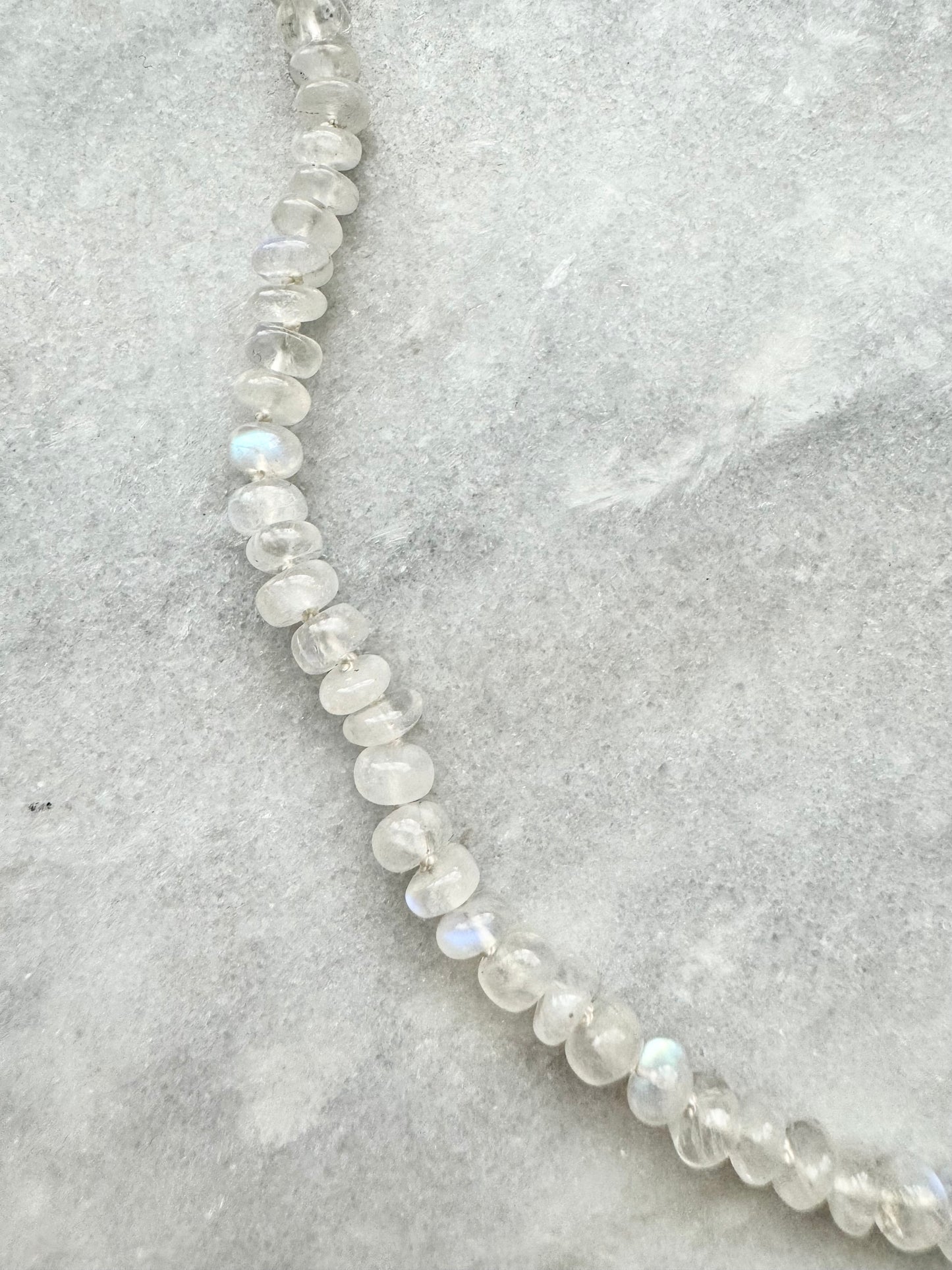 Moonstone Ocean Sparkle Hand Knotted Necklace