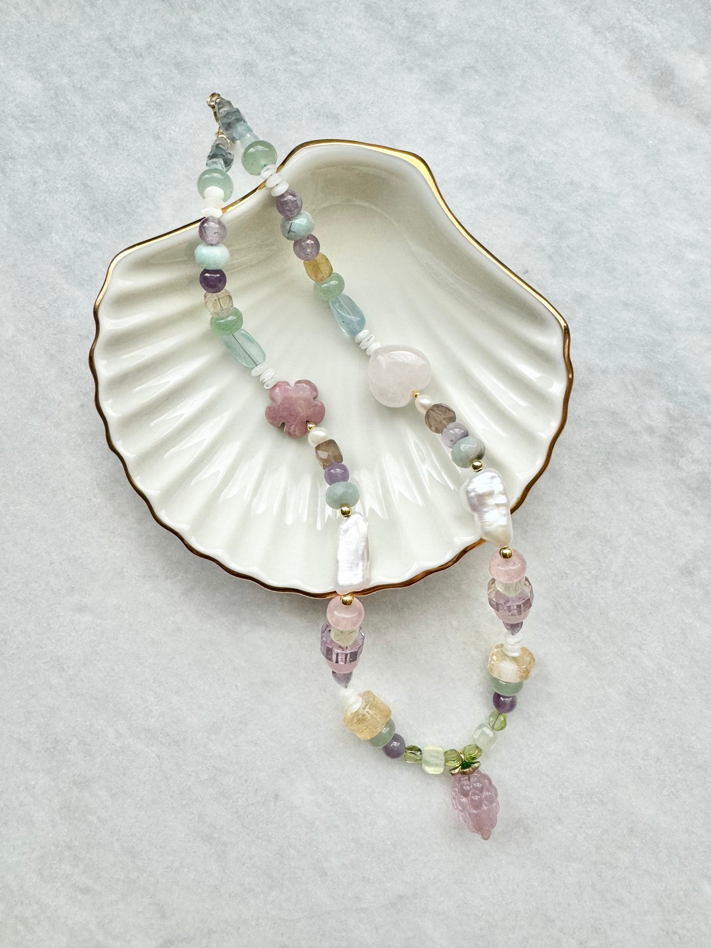 Rainbow Gemstone Tutti Frutti Necklace