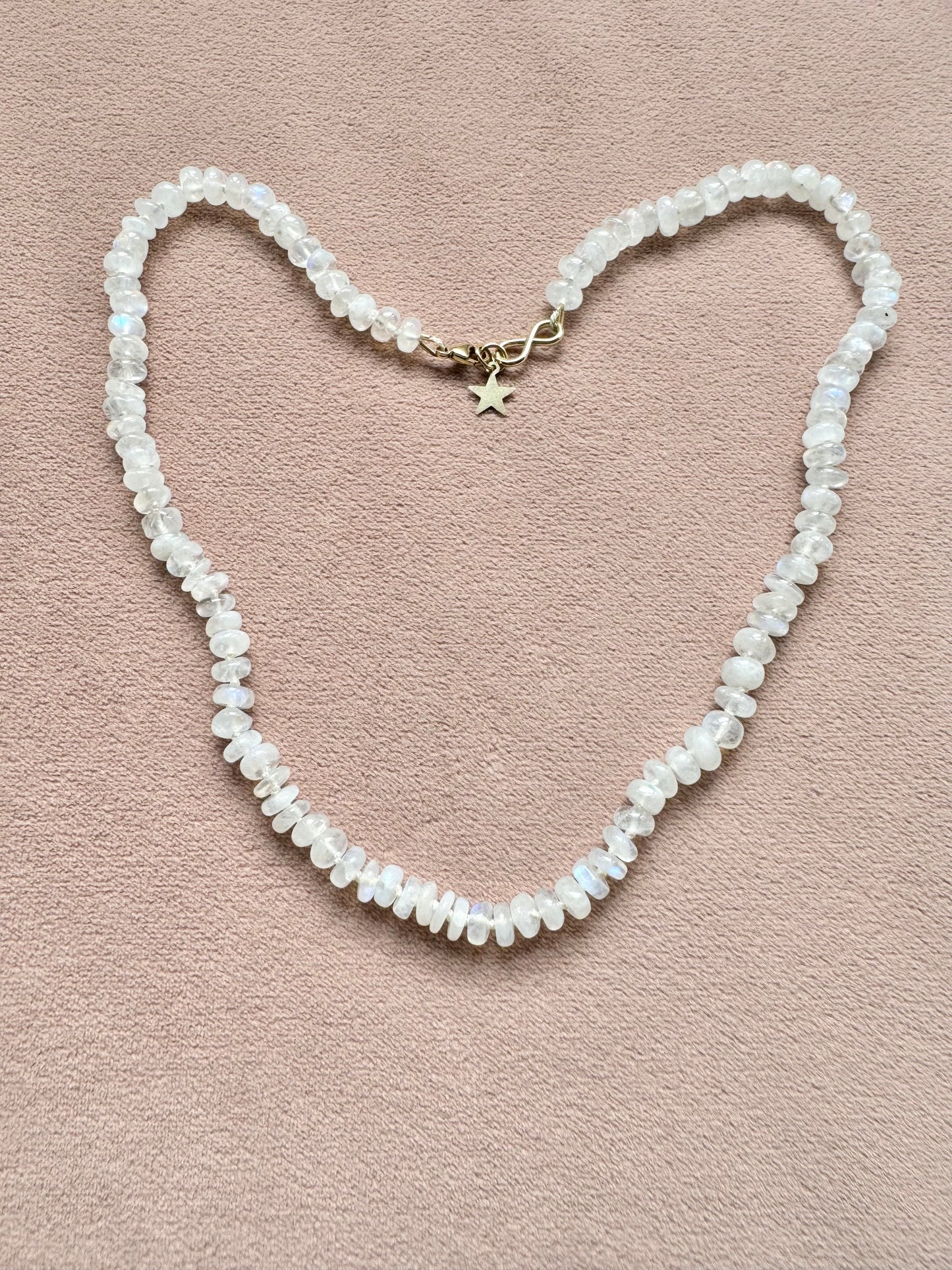 Moonstone Ocean Sparkle Hand Knotted Necklace