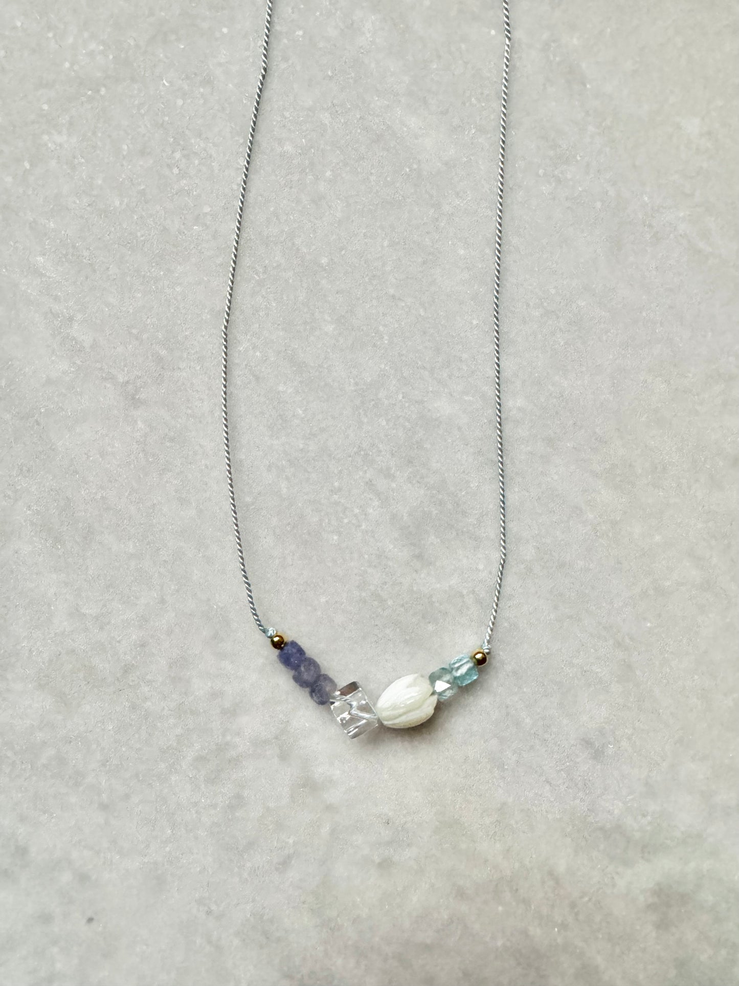 Blue Topaz & Tanzanite Pendant Necklace - December Birthstone