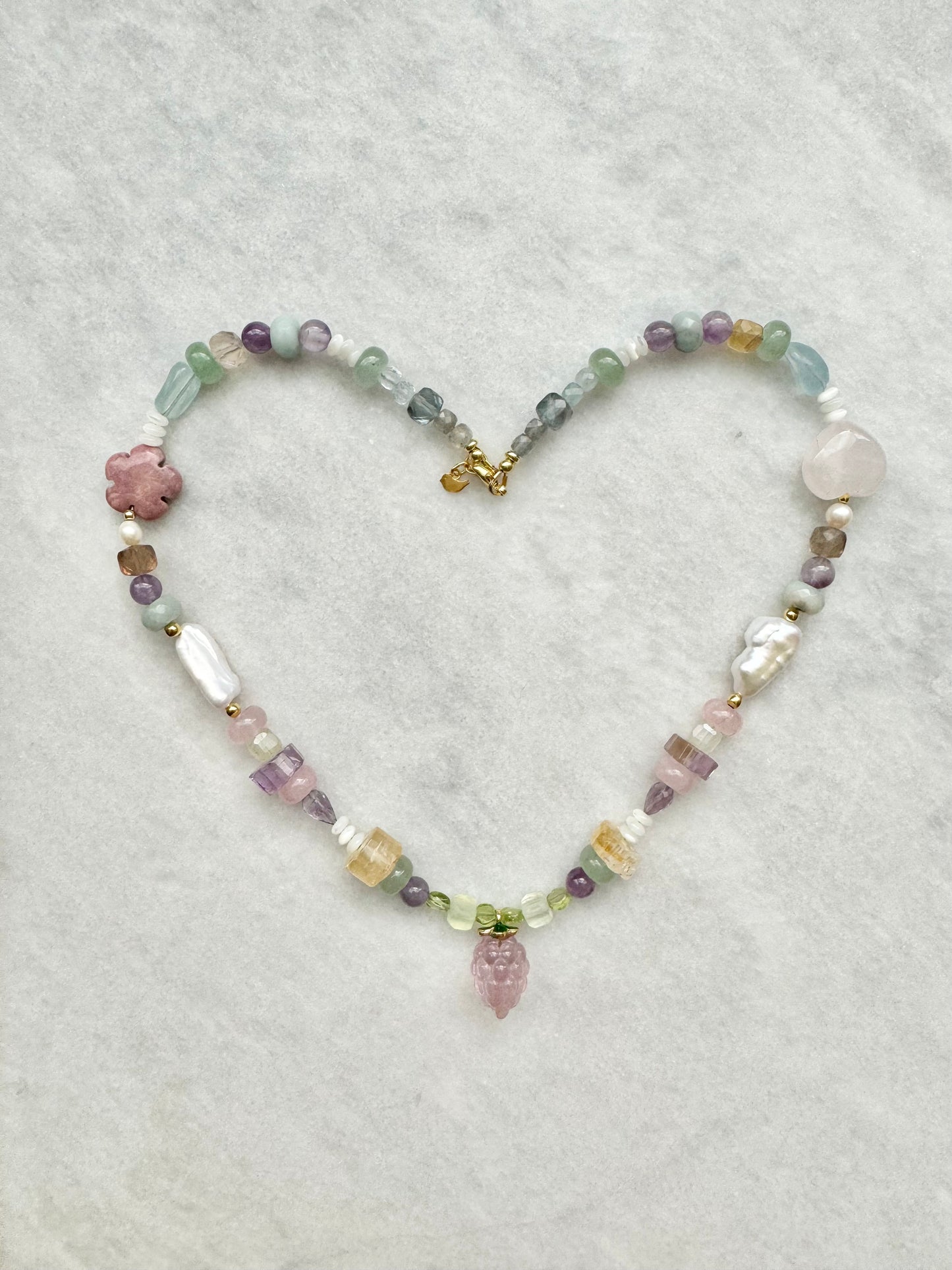 Rainbow Gemstone Tutti Frutti Necklace