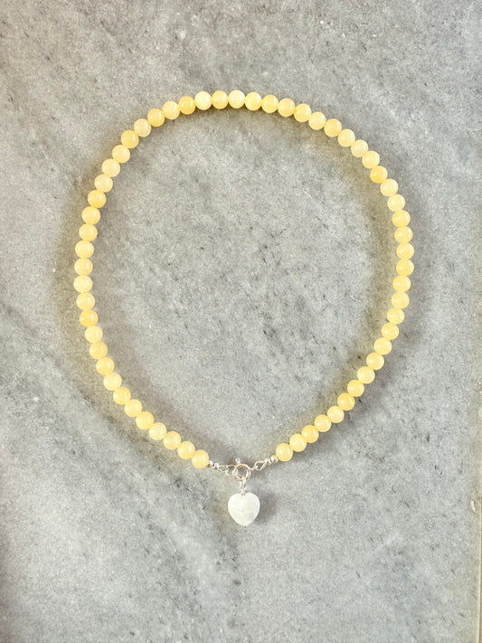 Butter Quartz Beaded Necklace