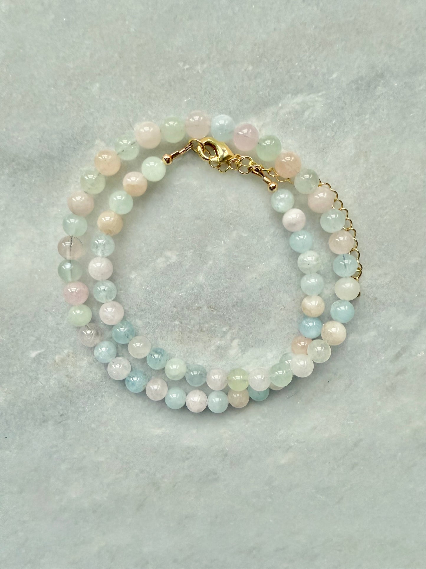 Morganite & Aquamarine Candy Necklace