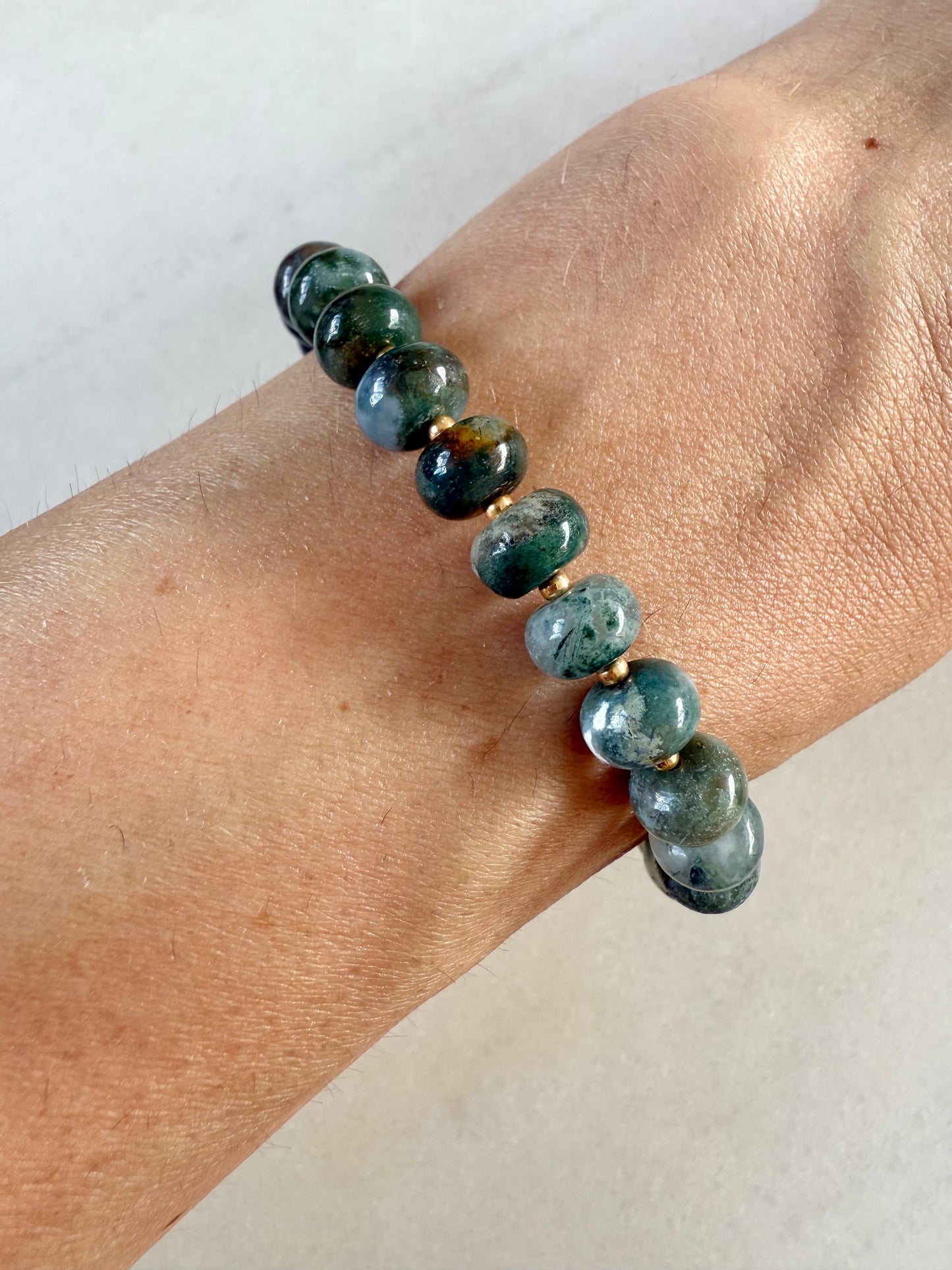Moss Agate Balance Bracelet