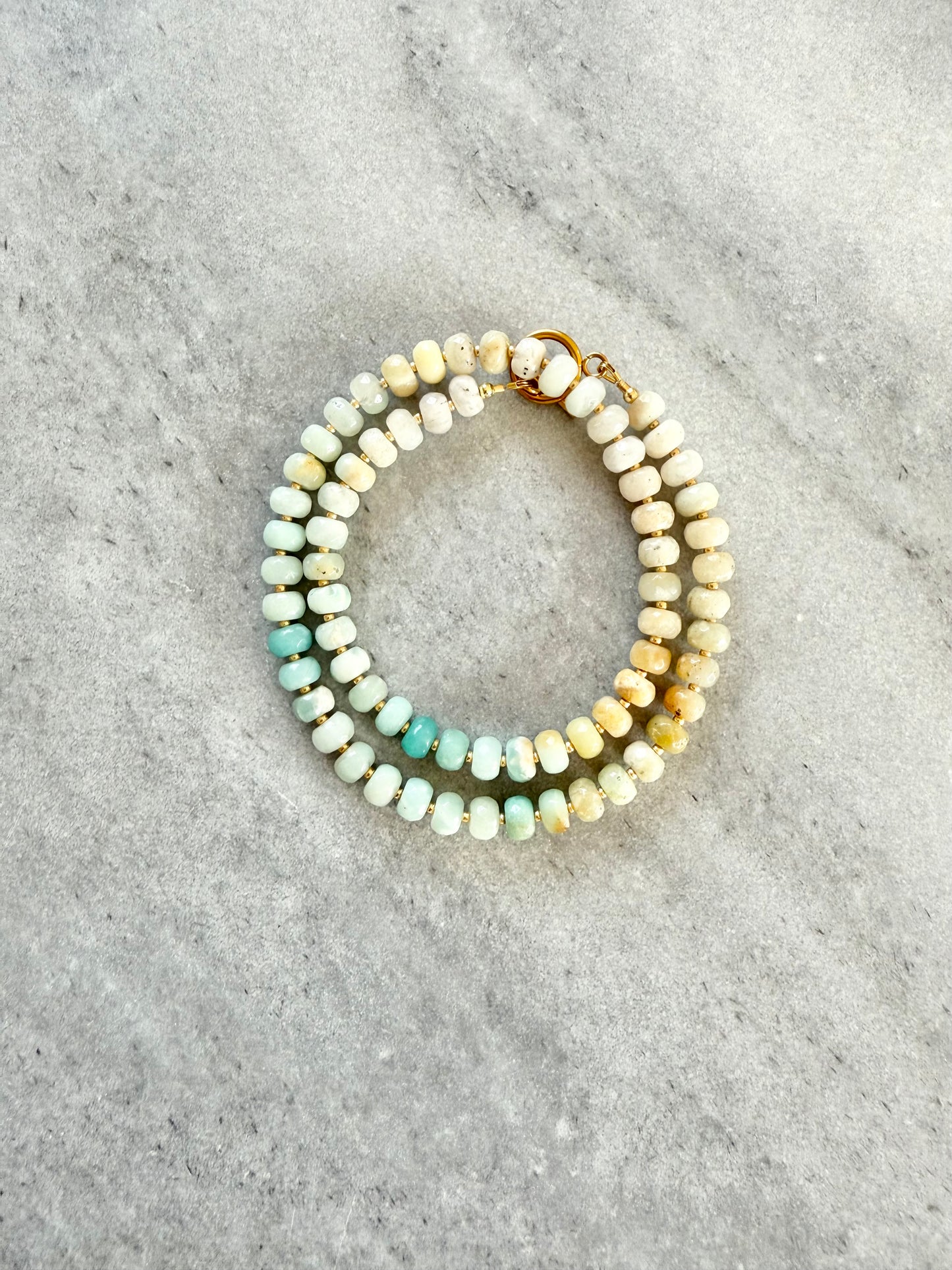 Flower Amazonite Beaded Necklace