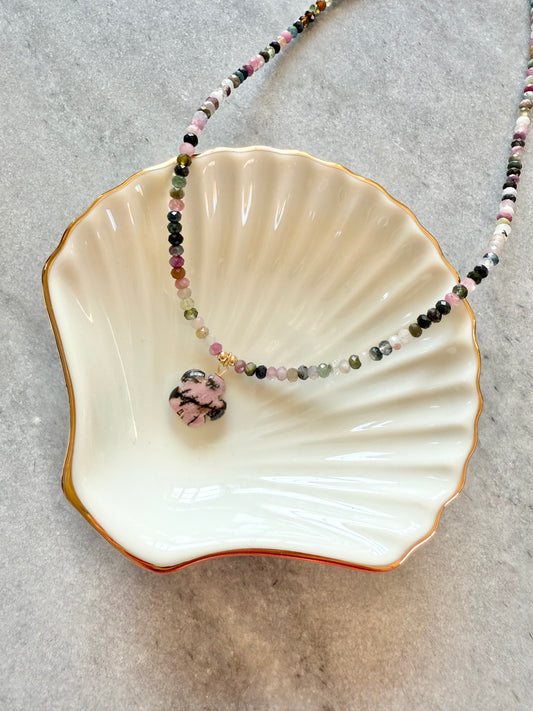 Tourmaline Flower Necklace
