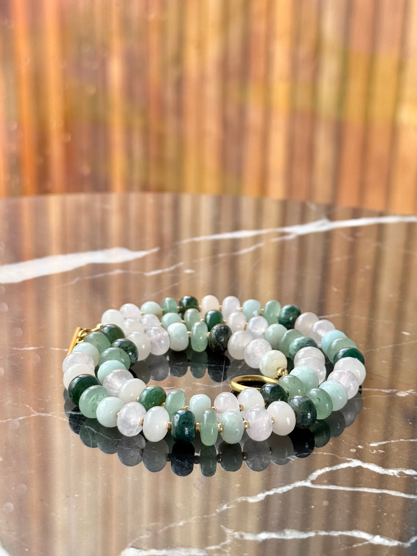 Multi Gemstone Rondelle Necklace
