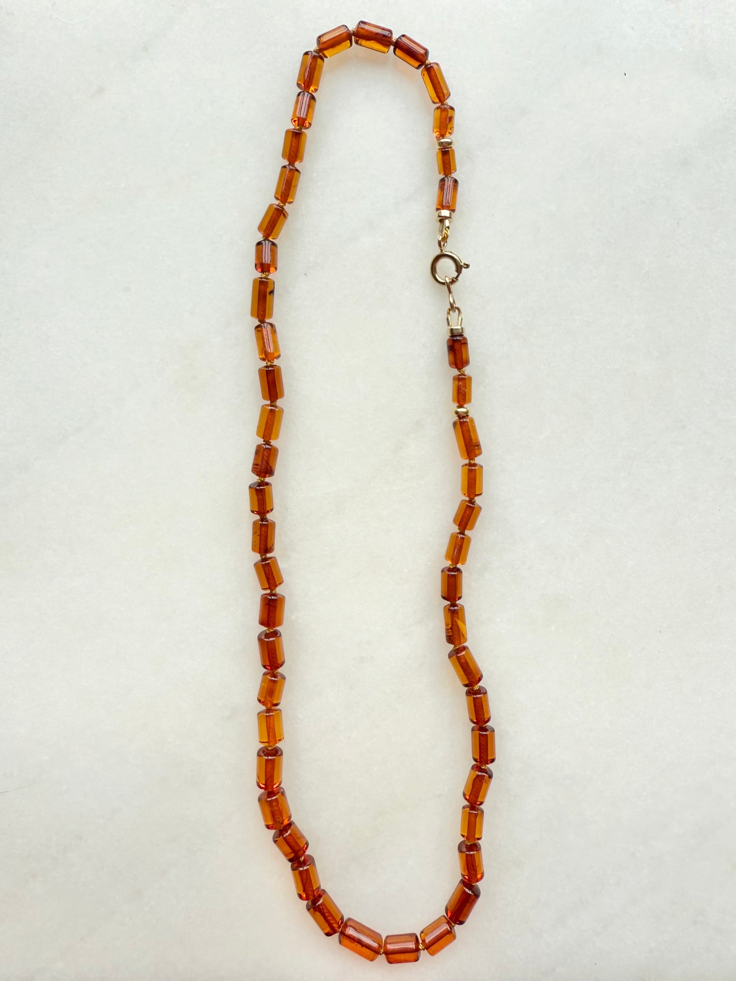Honey Barrel Amber Necklace