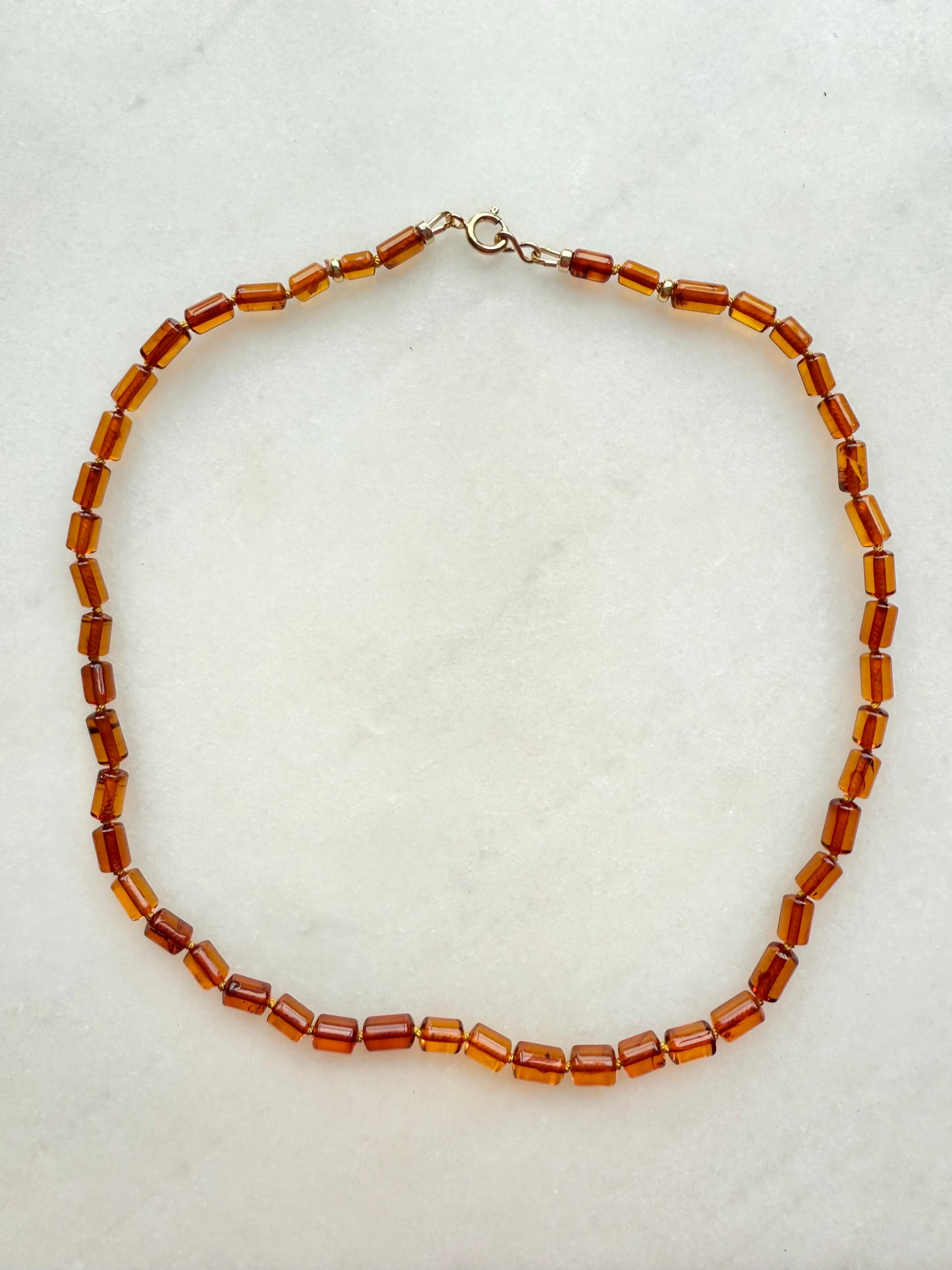 Honey Barrel Amber Necklace