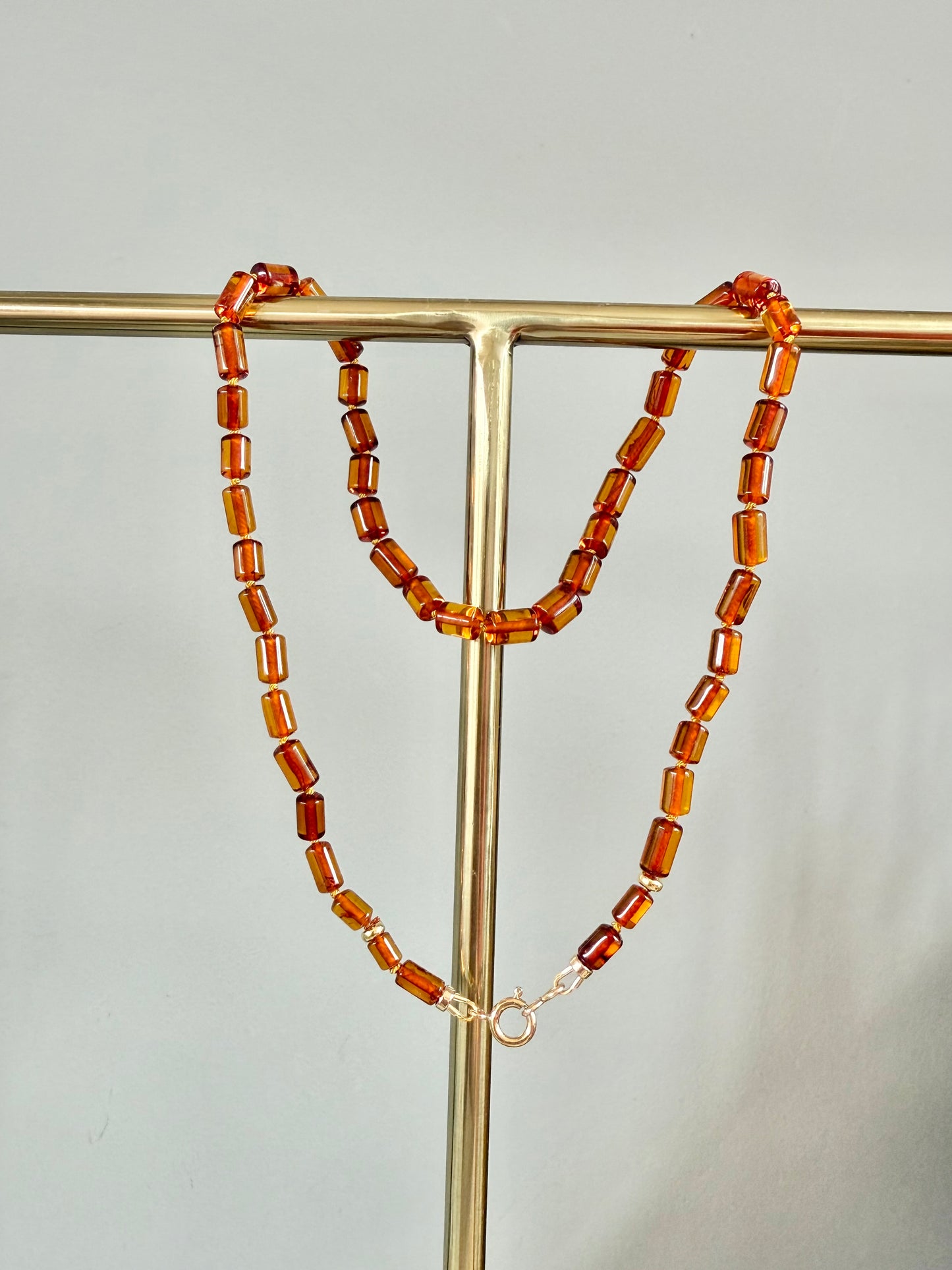 Honey Barrel Amber Necklace
