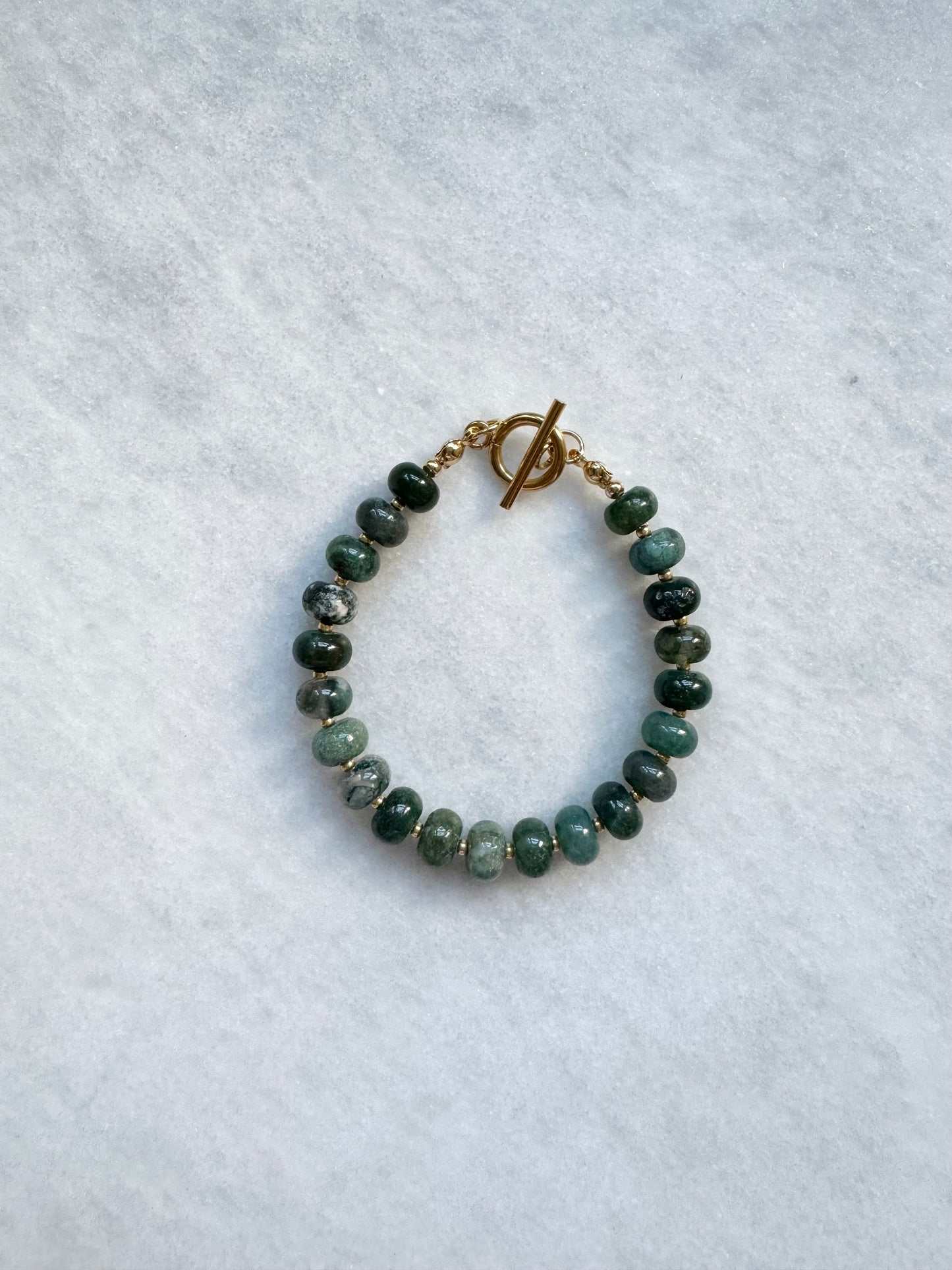 Moss Agate Balance Bracelet