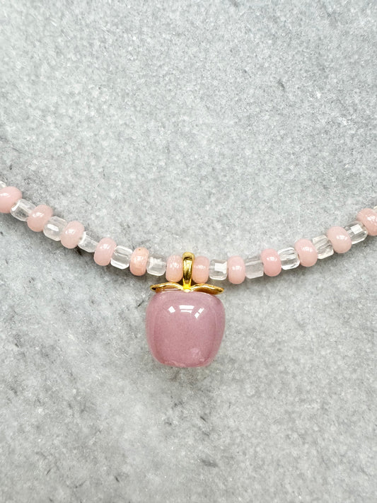 Pink Opal & Topaz Fruit Necklace