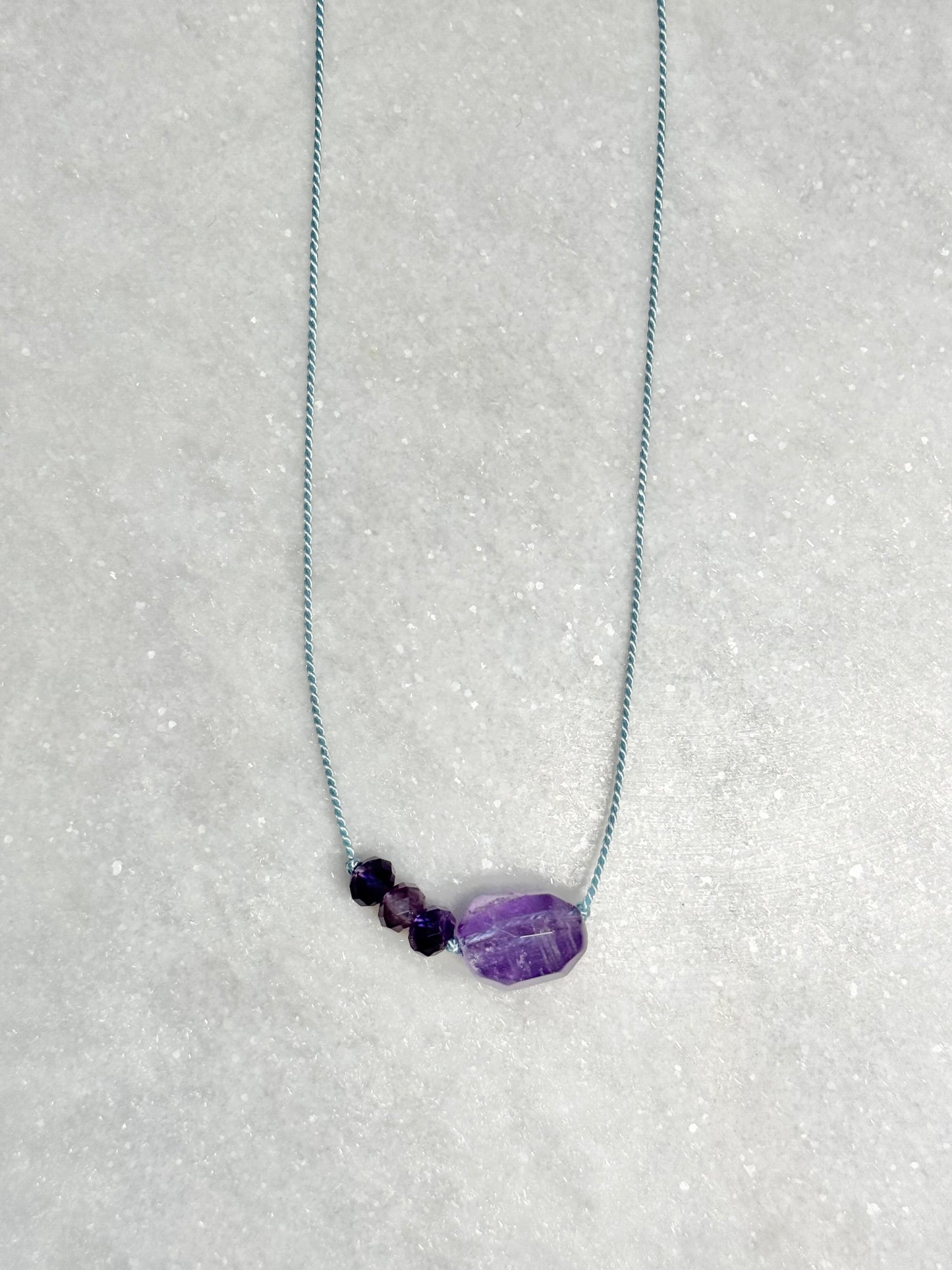 Amethyst Pendant Necklace - February Birthstone