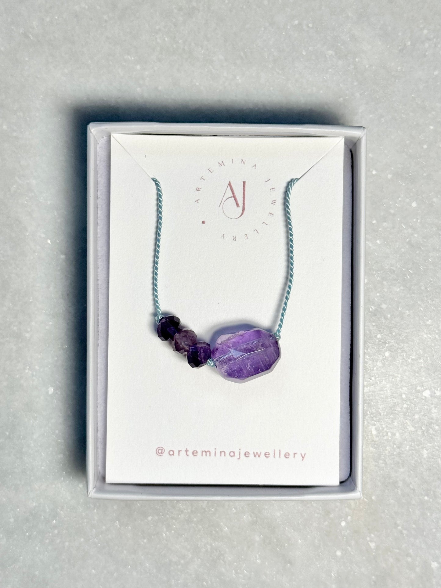 Amethyst Pendant Necklace - February Birthstone