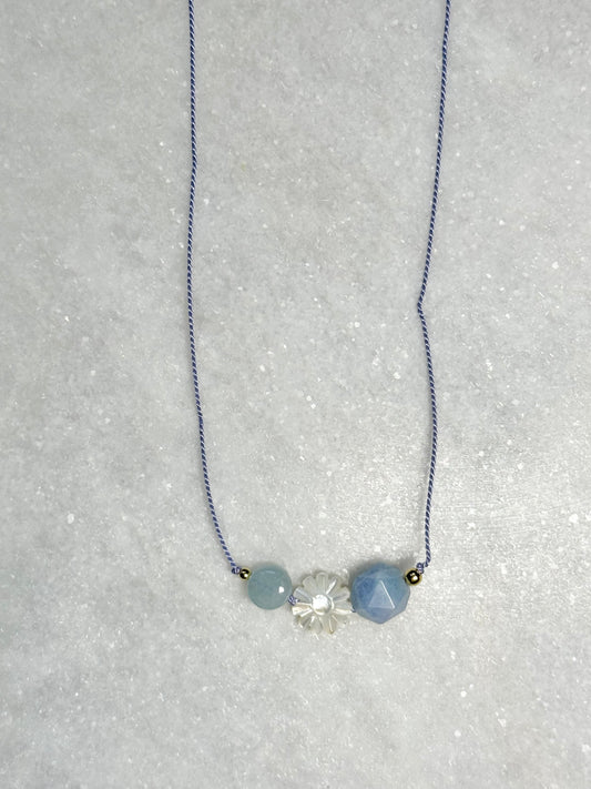 Aquamarine Pendant Necklace - March Birthstone