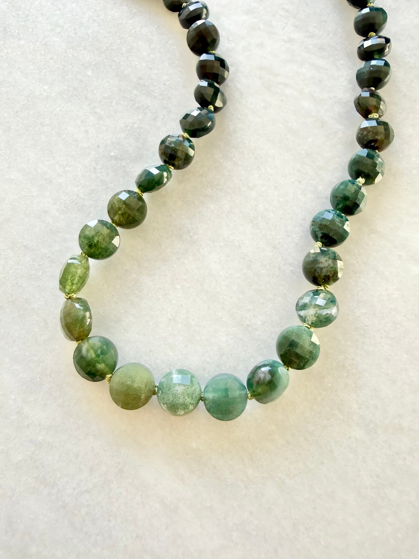 Verdant Glow Moss Agate Necklace