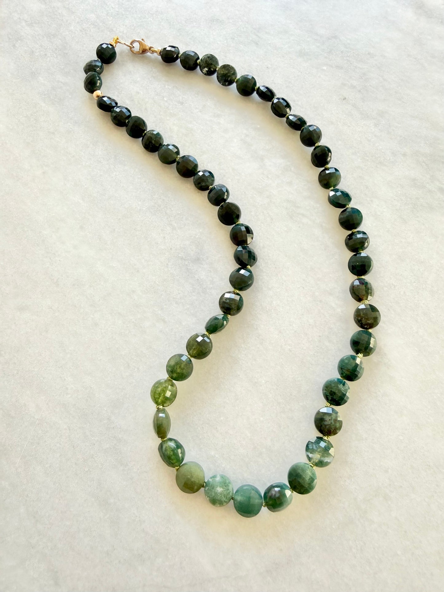 Verdant Glow Moss Agate Necklace