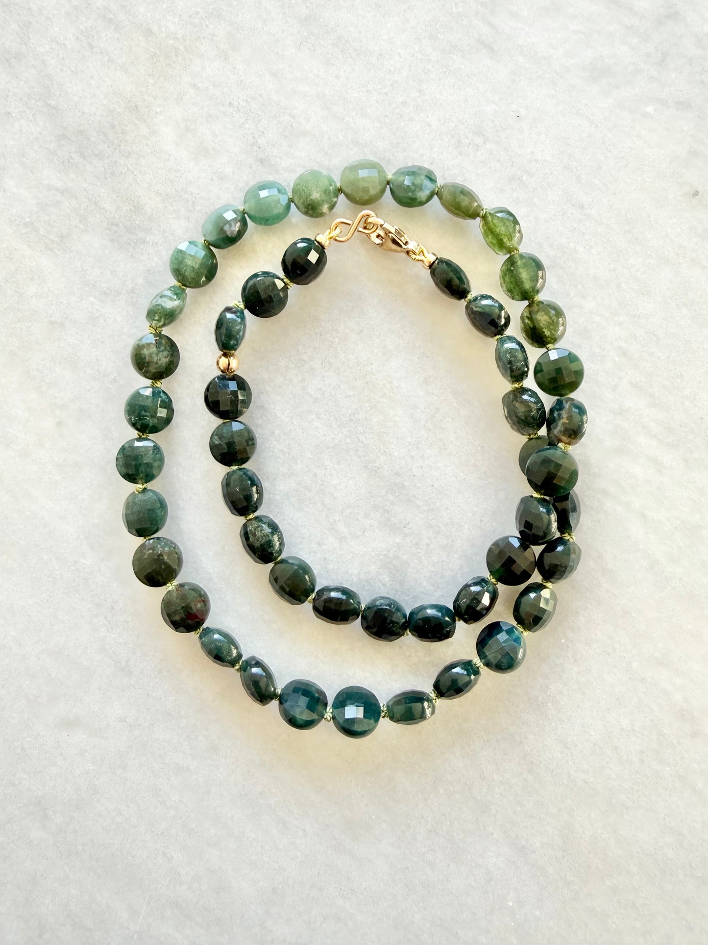 Verdant Glow Moss Agate Necklace