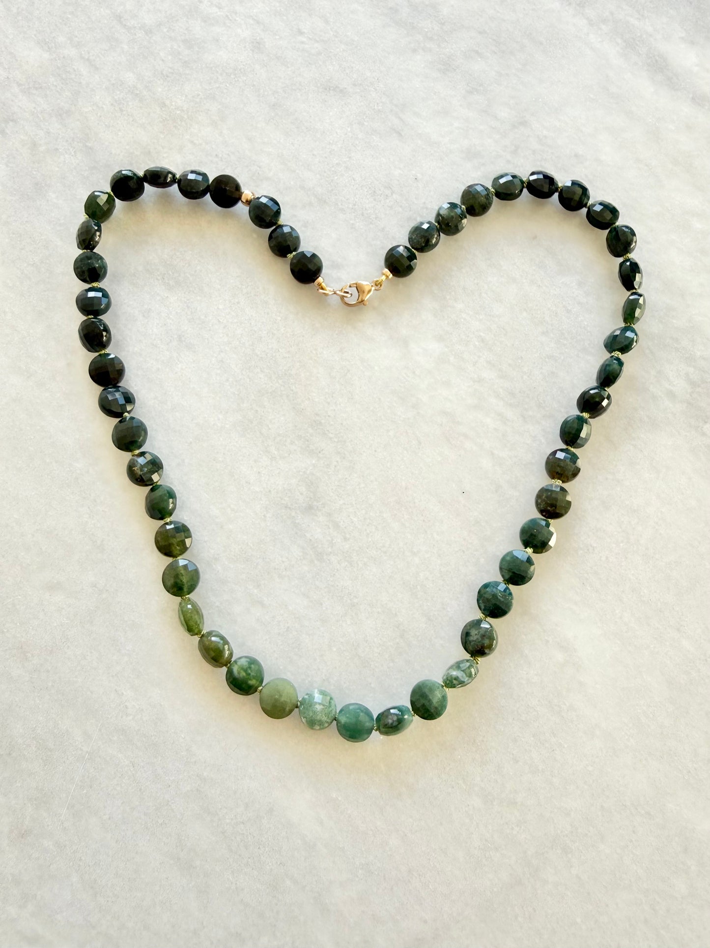 Verdant Glow Moss Agate Necklace