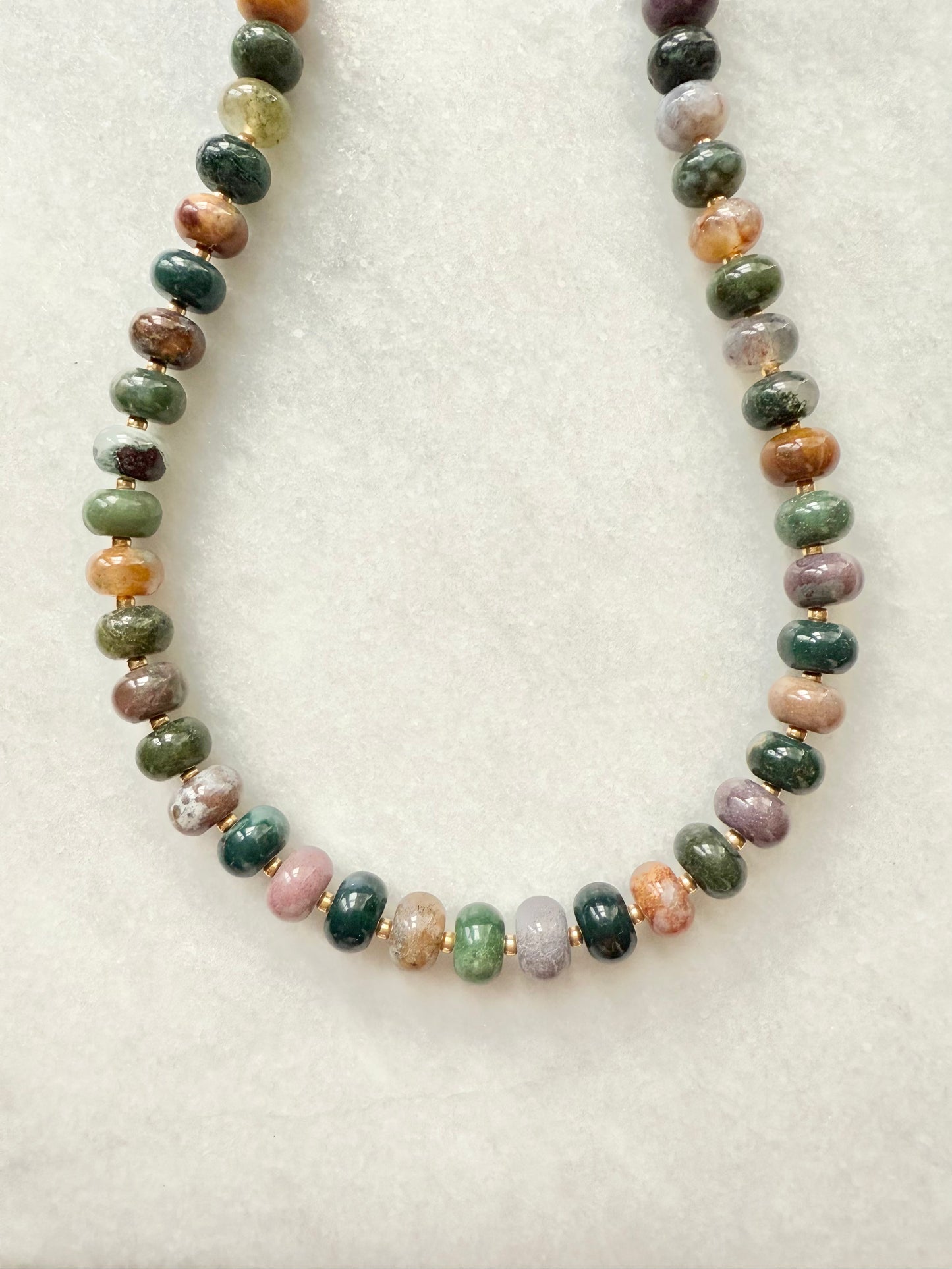 Indische Achat Boho Halskette