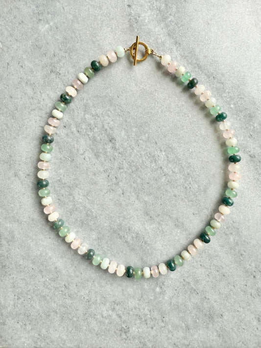 Multi Gemstone Rondelle Necklace