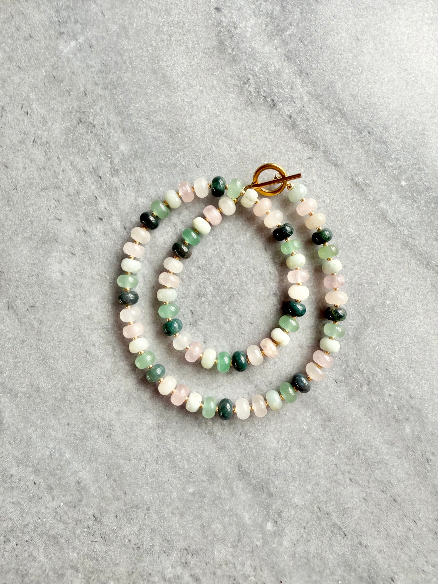 Multi Gemstone Rondelle Necklace