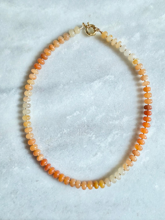 Red Aventurine Rondelle Necklace