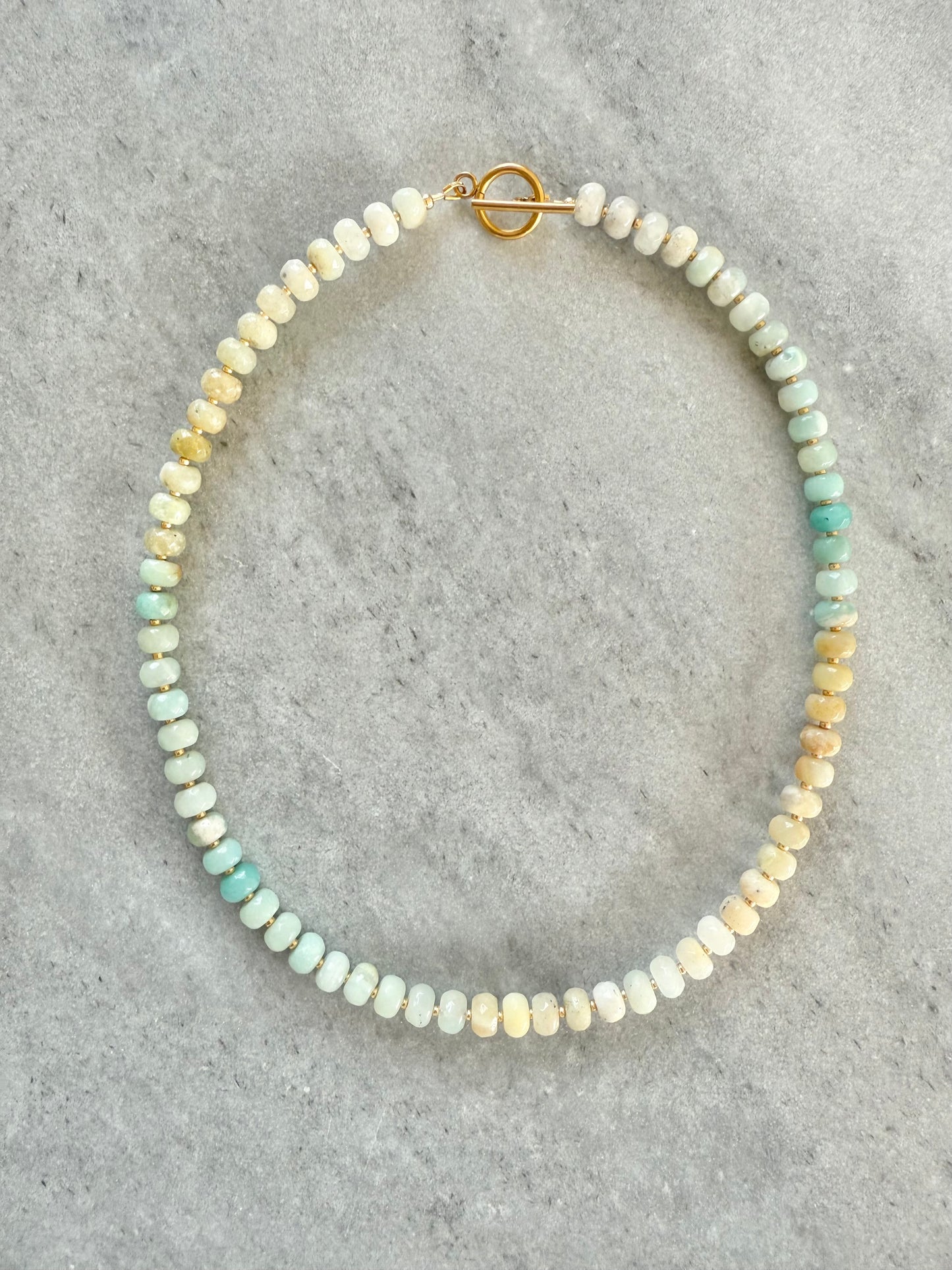 Flower Amazonite Beaded Necklace