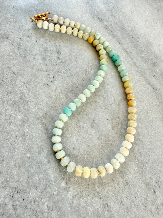 Flower Amazonite Beaded Necklace