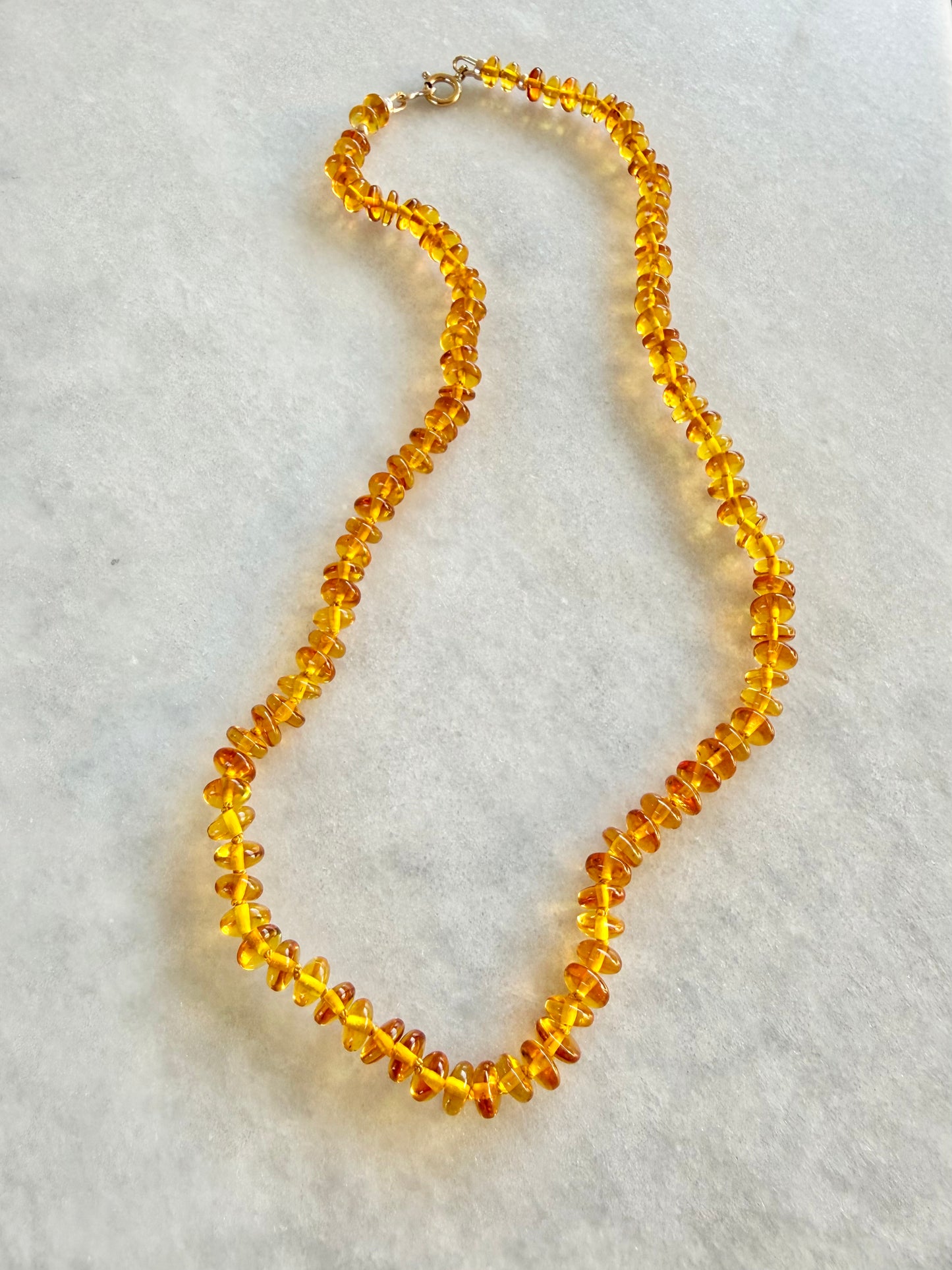 Golden Glow Amber Necklace