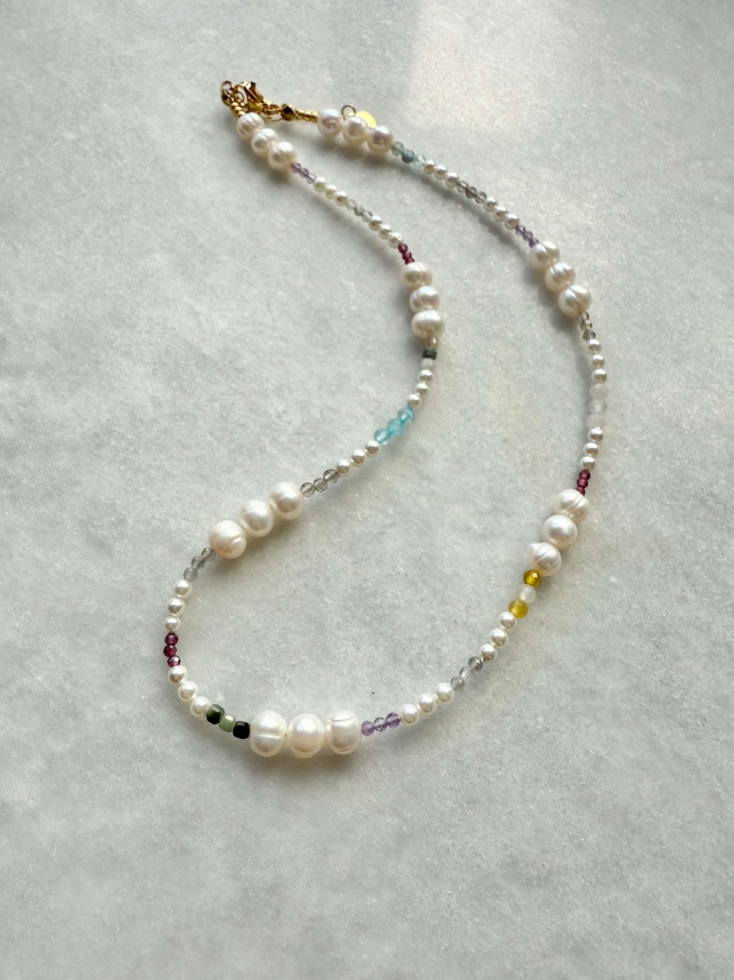 Pearl & Gemstone Spring Dream Necklace