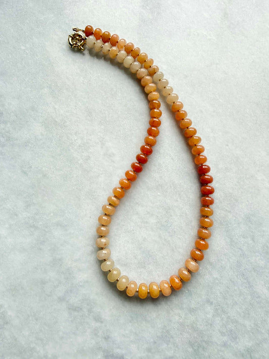 Collier rondelle d'aventurine verte Forest Glow