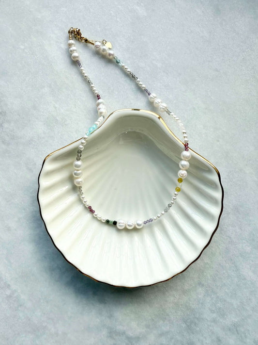 Pearl & Gemstone Spring Dream Necklace
