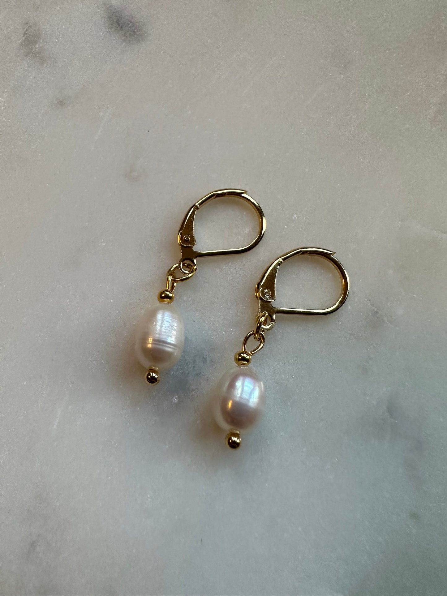 Gold Vermeil Freshwater Pearl Drop Earrings