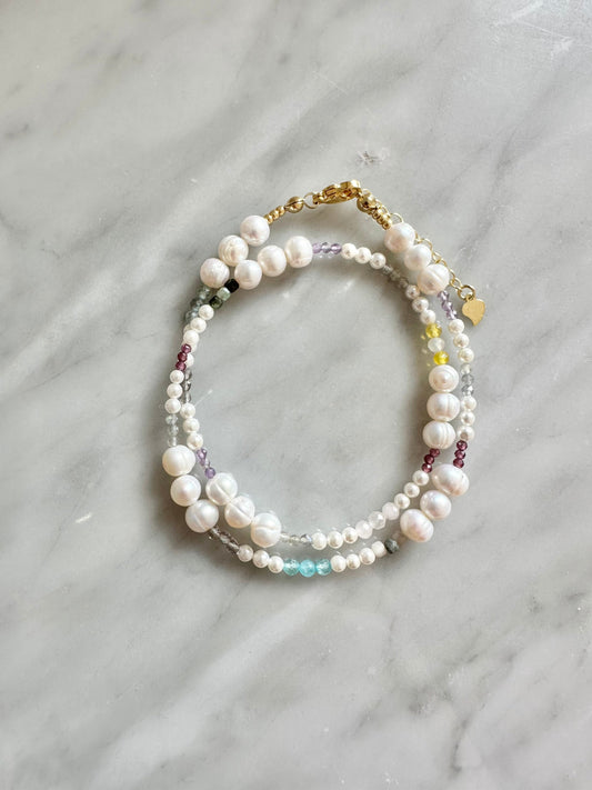 Pearl & Gemstone Spring Dream Necklace