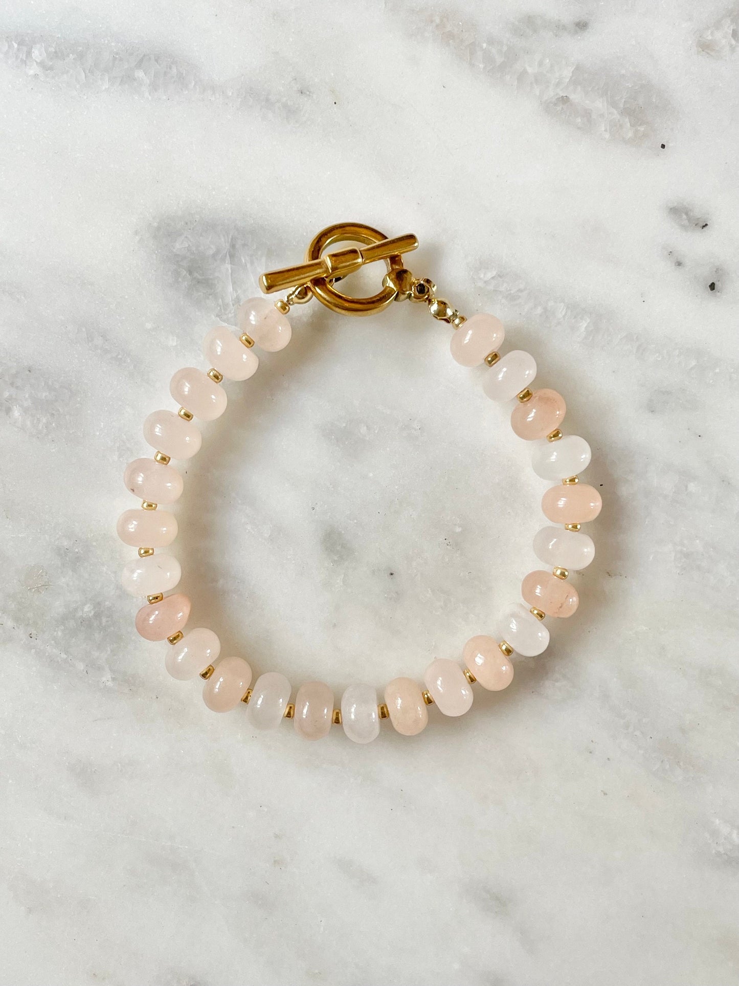 Pink Aventurine Candy Beaded Bracelet