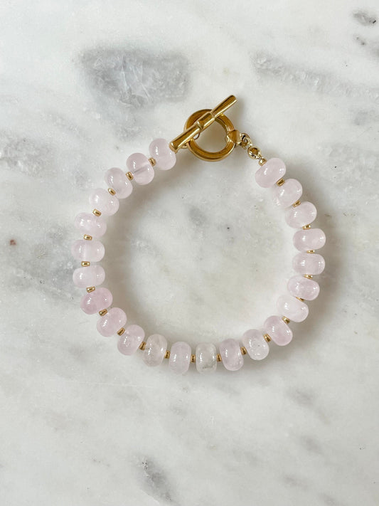 Bracelet Fleur de Quartz Rose