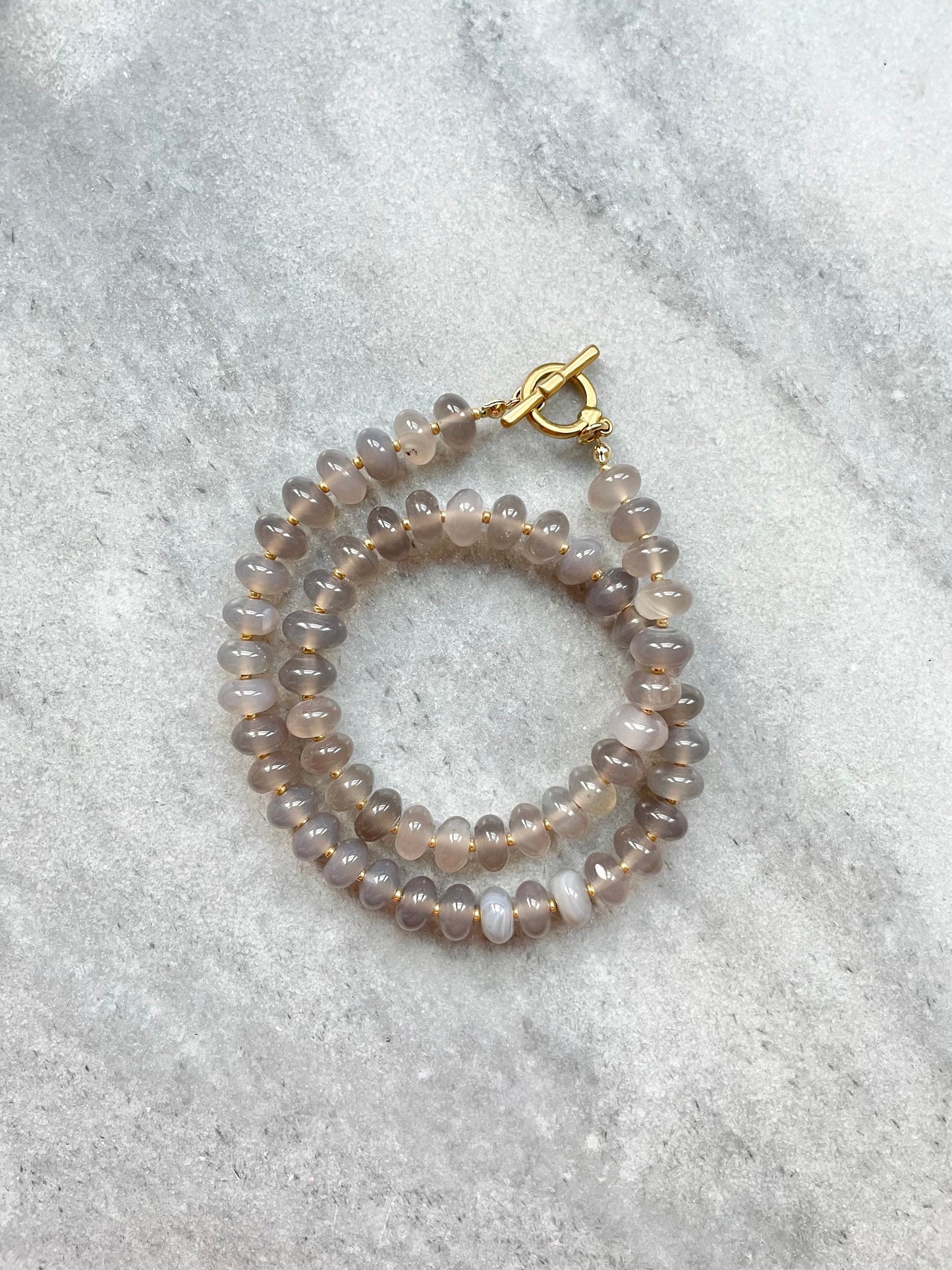 Chunky Grey Agate Necklace