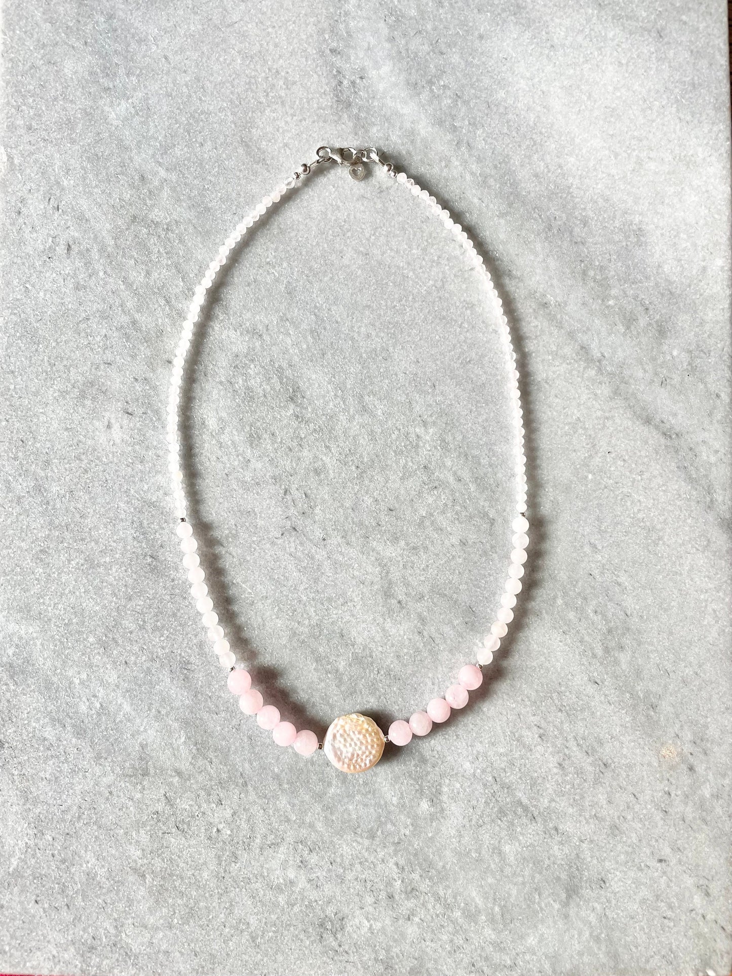 Rose Quartz & Pearl 'Dream' Necklace