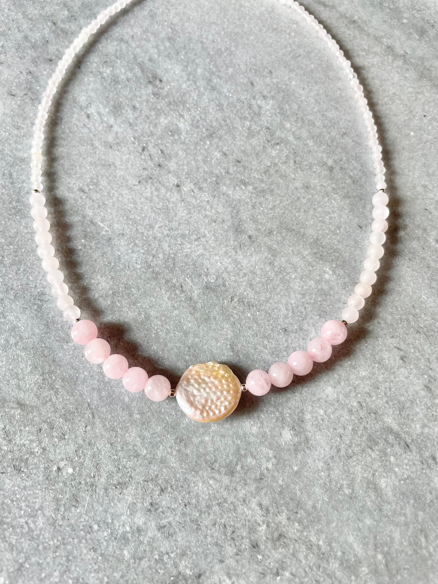 Rose Quartz & Pearl 'Dream' Necklace