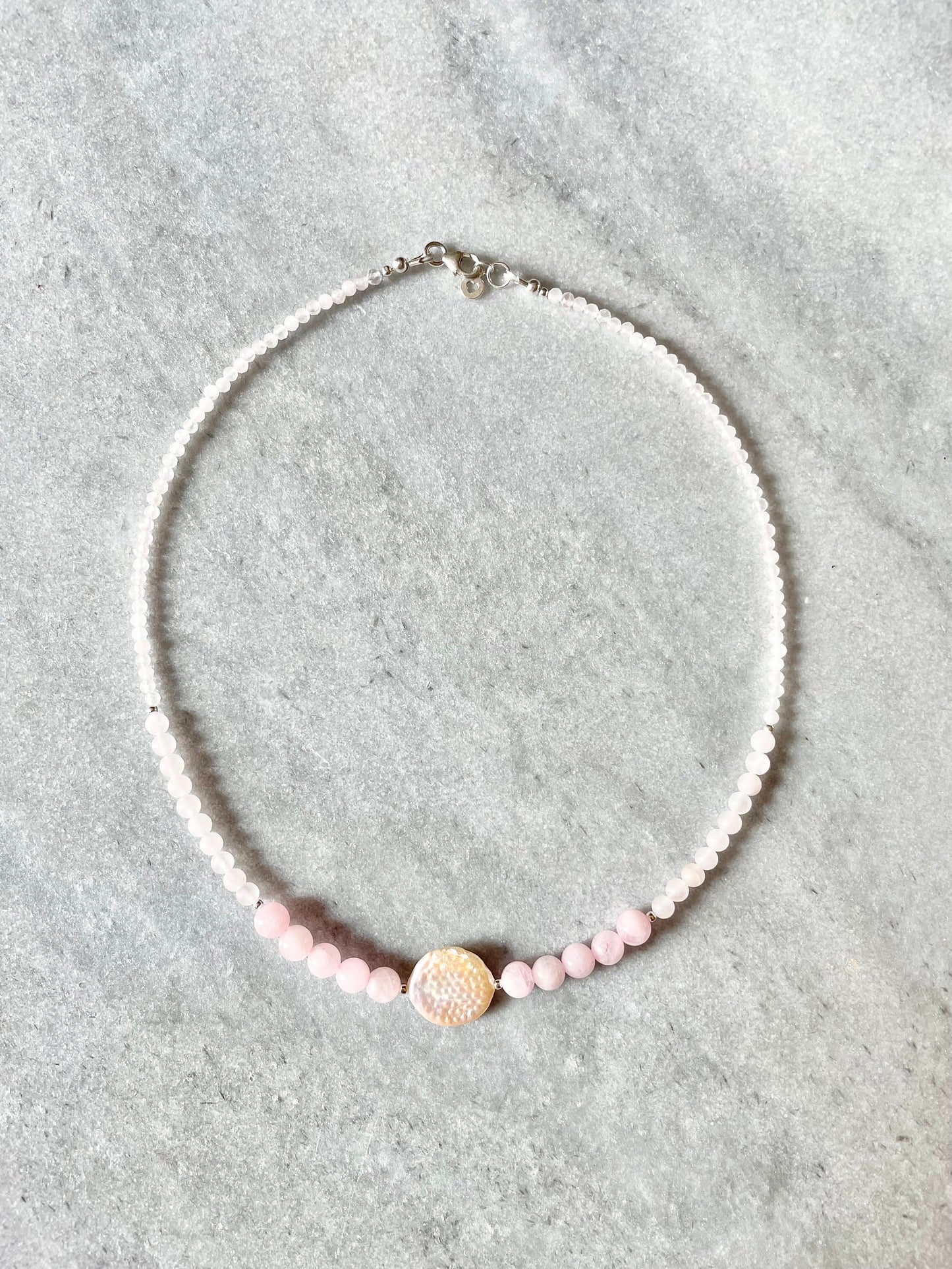 Rose Quartz & Pearl 'Dream' Necklace