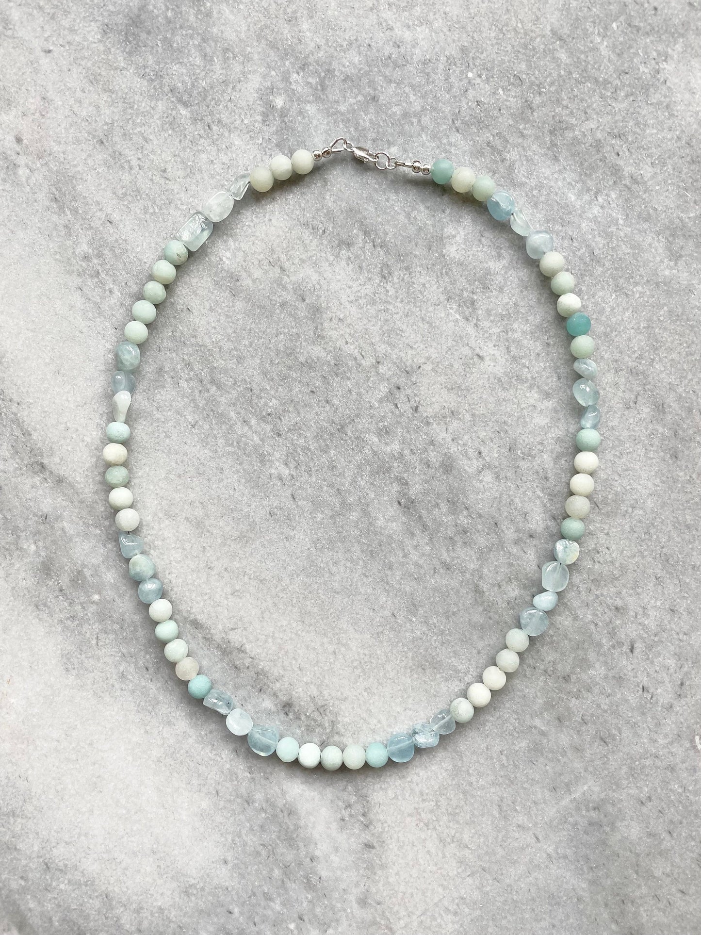 Amazonite & Aquamarine Blue Cloud Necklace