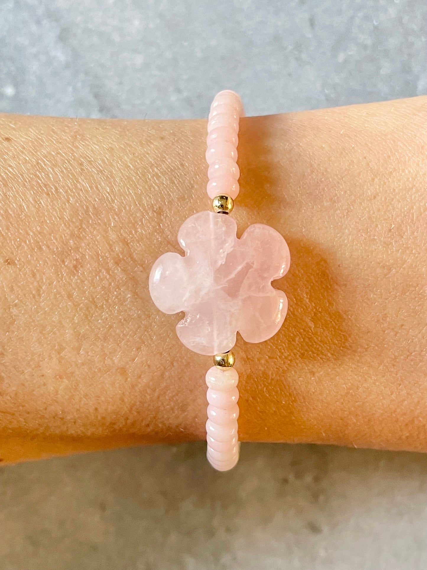 Pink Opal & Rose Quartz Love Bracelet