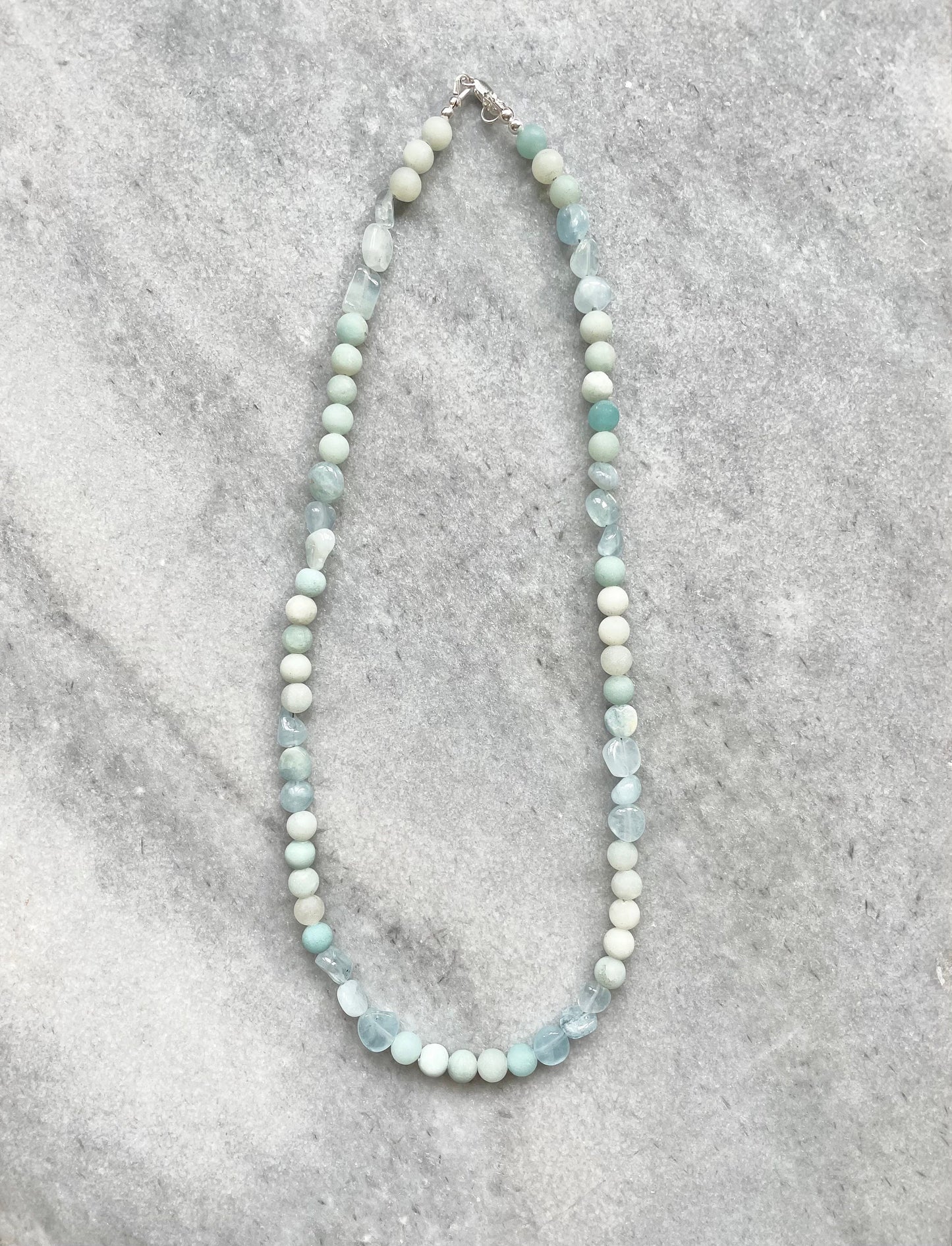 Amazonite & Aquamarine Blue Cloud Necklace