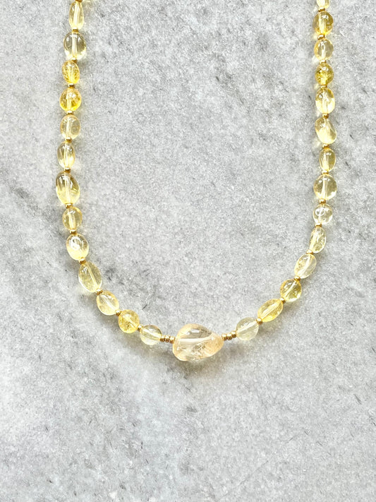 Gold Vermeil Citrine Necklace