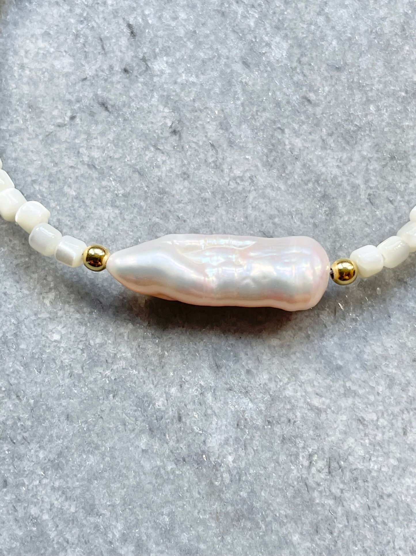 Gold Vermeil Biwa Pearl Bracelet